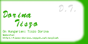 dorina tiszo business card